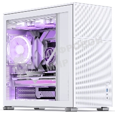 Компьютерный корпус без блока питания Case JONSBO D41 MESH, Midi-Tower, TG, no fan, 1xUSB-A 3.2 + 1xUSB-C 3.2, ATX, mATX белый