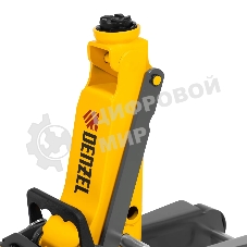 Домкрат гидравлический подкатной с фиксатором Denzel 2,5 т,85-385 мм, в пласт. кейсе