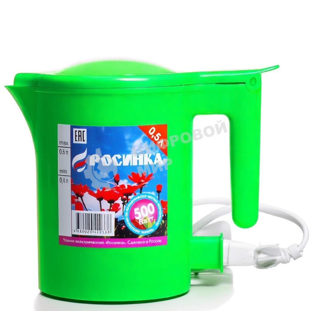 Чайник электрический Росинка 0,5л 0,6кВт, спираль