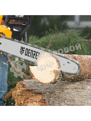 Пила цепная электрическая Denzel EDS-2200P 2,2кВт, поперечная, шина 45см, шаг 3/8, паз 1,3 мм, 63 зв