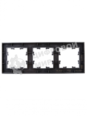 Рамка 3-местная IEK BRITE РУ-3-2-БрСе стекло серый