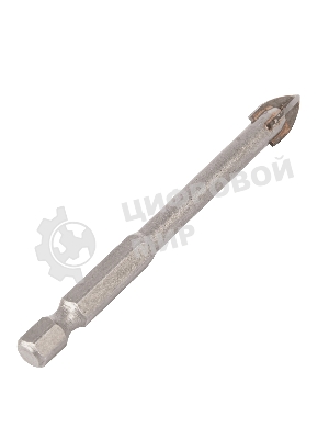 Сверло по керамической плитке Denzel 8 мм, крестовая пластина, 6-гр. хвостовик