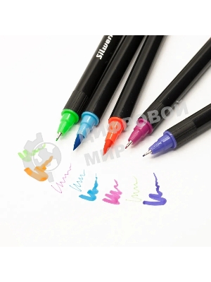 Фломастеры для скетчинга Silwerhof Create 11.5мм 169мм двойной пишущий наконечник, вентилируемый колпачок, 12 цветов, пакет с европодвесом