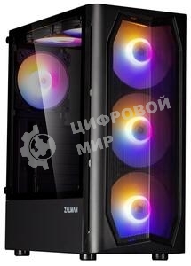 Компьютерный корпус MidiTower Zalman N4 black (ATX,Window, 6xRGb fan, USB 2.0 x2, USB 3.0x1, без БП) (N4 rev.1)