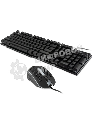 Комплект клавиатура+мышь Oklick 400GMK проводной, USB, 1200 DPI, чёрный