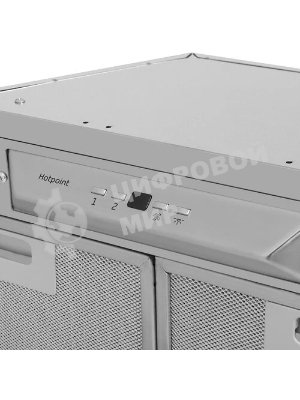 Встраиваемая вытяжка Hotpoint HPAE 52FLB X, управление сенсорное, Серебристый