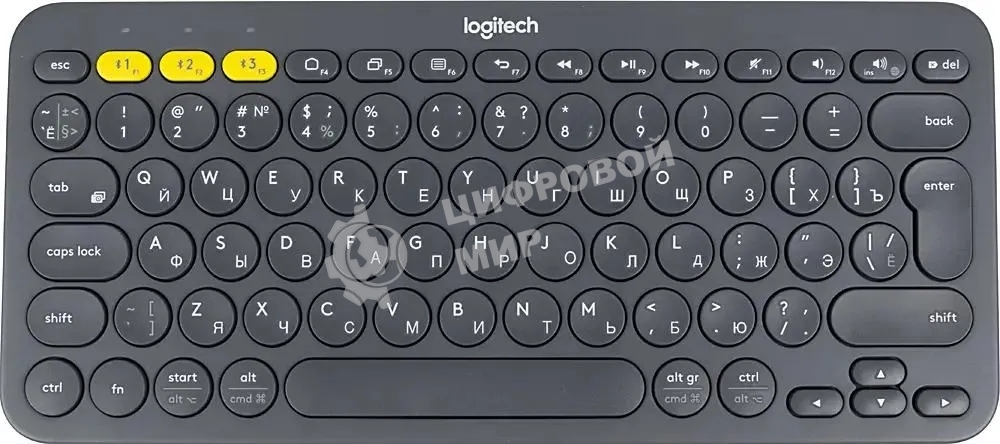 Клавиатура беспроводная Logitech K380, Bluetooth, темно-серый