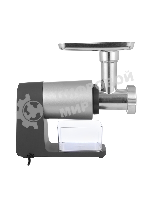 Мясорубка электрическая Centek CT-1607 серый, 3000 Вт, 3.0 кг/мин, реверс, металлический лоток, насадки - 5