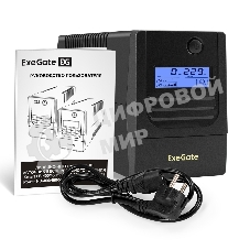 Источник бесперебойного питания ExeGate Smart LB-800.LCD.AVR.4C13 (800VA/480W, LCD, AVR, 4*C13, батарея 12V 9Ah, Black)