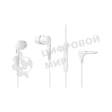 Проводные наушники Ritmix RH-112M белый, вкладыши, Jack 3.5 мм, микрофон на кабеле