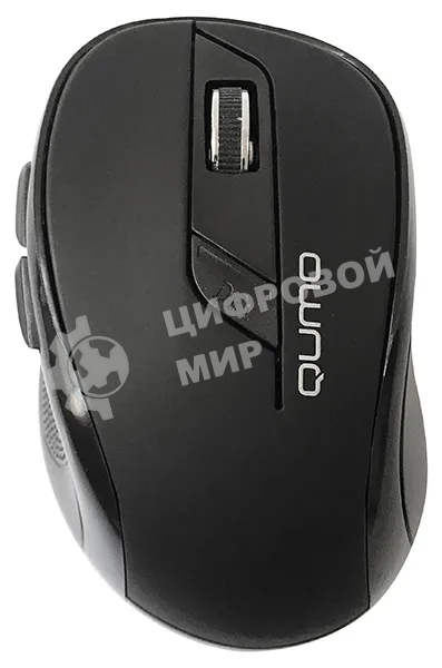 Мышь беспроводная Qumo Office Line Black M78 черный, 1600 dpi, радиоканал, USB, кнопки - 6
