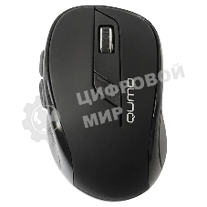 Мышь беспроводная Qumo Office Line Black M78 черный, 1600 dpi, радиоканал, USB, кнопки - 6