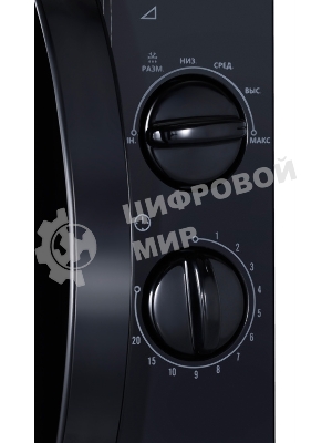 Микроволновая печь Starwind SMW2320 черный, 20 л, 700 Вт, переключатели - поворотный механизм