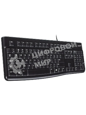Клавиатура проводная Logitech K120 EER, USB, черный
