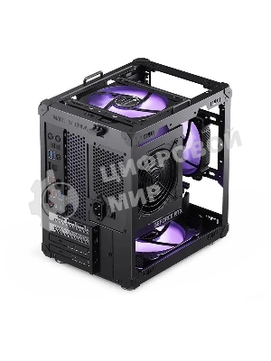 Компьютерный корпус JONSBO Computer Case C6Handle black hang-in version черный, Mini-Tower, материнская плата mATX, без БП, прозрачная боковая панель