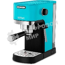 Кофеварка рожковая Kitfort КТ-7461 бирюзовый/черный, исп. кофе - молотый, 1.2 л, 1350 Вт, 20 бар