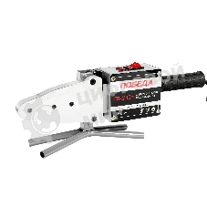 Аппарат для сварки пластиковых труб ПОБЕДА, ПТ-2435, 2 мощных нагревательных элемента, 2435 Вт., 6 насадок, металлический кейс