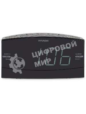 Радиобудильник Hyundai H-RCL238 черный LCD подсв:белая часы:цифровые FM
