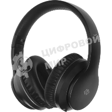 Беспроводные/проводные наушники Digma BT-19 ANC черный, накладные, Bluetooth + проводной, активное шумоподавление, складная конструкция, до 15 ч