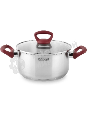 Кастрюля Rondell Heidi RDS-1114, 4.8л, с крышкой, 24см, сталь