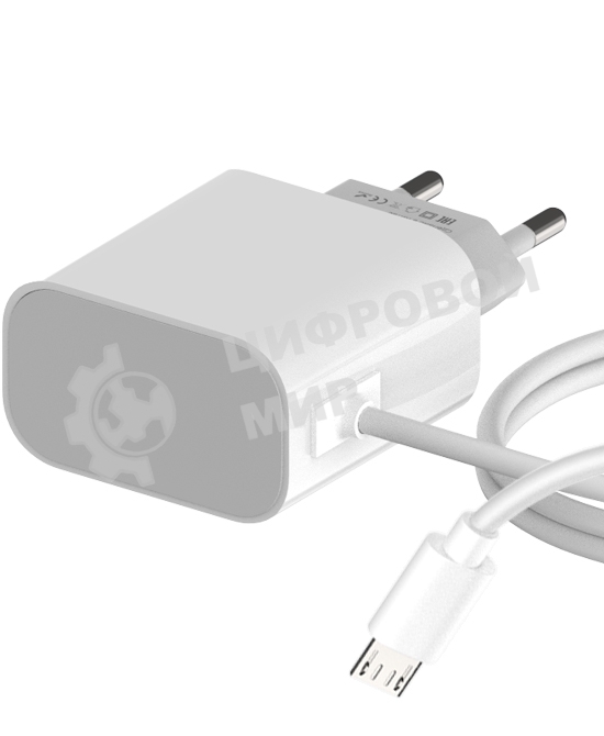 Сетевое зарядное устройство Maxvi CHL-240M 2.4A, with microUSB cable, белый