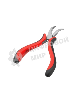 Длинногубцы Matrix Mini, 130 мм, никелированные, изогнутые, авторазжим, двухкомпонентные рукоятки