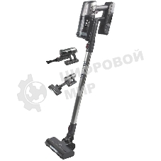 Пылесос вертикальный Viconte VC-398 черный/серебристый, питание от аккумулятора, 150 Вт, уборка сухая, пылесборник 0.5 л