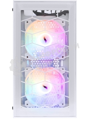 Компьютерный корпус 1STPLAYER FIREBASE X1 белый, mATX, 3x120мм LED fans