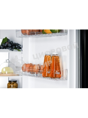 Холодильник Nordfrost RFC 390D NFGB черное матовое стекло двухкамерный 240/95л морозилка снизу