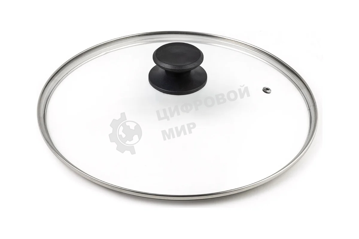 Крышка LARA LR01-100 30 см, стеклянная, универсальная, стильная ручка