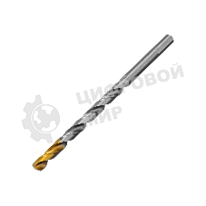 Сверло спиральное по металлу Denzel 8,5 х 165 мм, Р6М5, Golden Tip, удлиненное