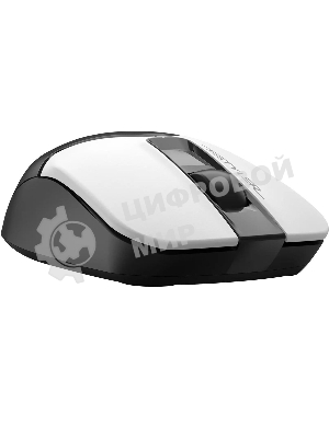 Мышь беспроводная A4Tech Fstyler FG12 белый/черный, 1200 dpi, радиоканал, USB, кнопки - 3