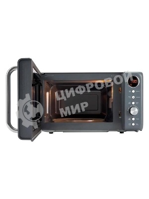 Микроволновая печь Hyundai HYM-D3036 серый/серебристый, 20 л, 700 Вт, переключатели - кнопки/поворотный механизм