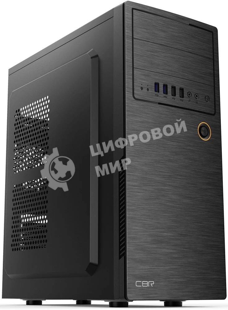 Корпус CBR PCC-ATX-E180-USB32-USB22-WPSU, Midi-Tower, чёрный