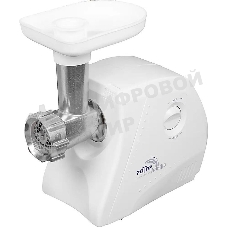 Мясорубка электрическая Ротор ЭМШ 35/250-3 белый, 1500 Вт, 0.6 кг/мин, реверс, защита от перегрузки, насадки - 4