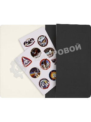 Блокнот Moleskine CAHIER NASA-INSPIRED SKCAHLP7063S2 Large 130х210 мм 120 стр. нелинованный мягкая обложка серебристый/черный Moon (2 шт)