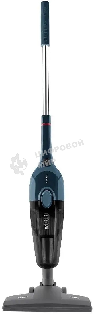 Пылесос вертикальный Centek CT-2565 синий, питание от сети, 150 Вт, уборка сухая, пылесборник 1.2 л