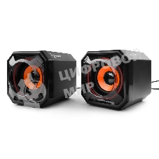 Акустическая система 2.0 Gembird SPK-405, пассив. излучатели, черный, 5 Вт, рег. громкости USB-питание