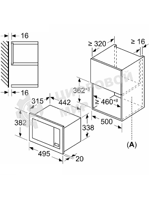 Микроволновая печь Bosch BFL523MB4 черный (встраиваемая)
