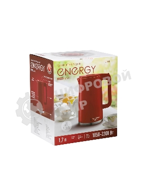 Чайник электрический Energy E-208 1.7 л красный, двойной корпус