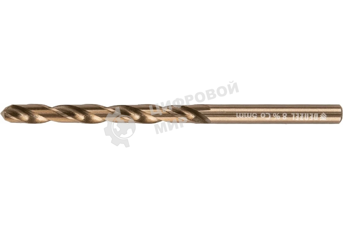 Сверло по металлу Denzel 5 мм, HSS Co-8%