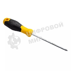 Крестовая отвертка Deli DL635125 PH1x125мм CR-V, Двухкомпонентная ручка. Хромированная.