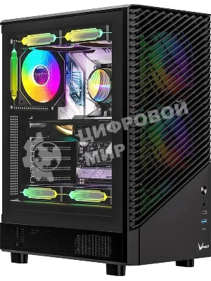 Компьютерный корпус Aerocool/Formula Mana Geometry черный без БП ATX 3x120мм 1xUSB 3.0 1xUSB3.1 audio bott PSU