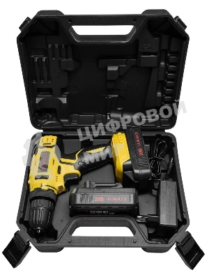 Дрель-шуруповерт Eurolux ДА-20DU-2, 12 В, 1.5 Ач, 25 Нм, щеточный