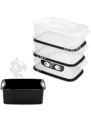 Пароварка электрическая Kitfort КТ-4082 3ярус. 800Вт серебристый