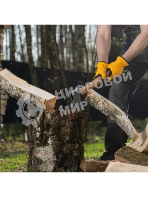 Топор кованый Denzel 900 г, американский тип, буковая рукоятка, 430мм, EFP