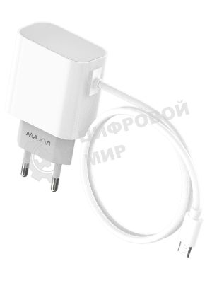 Сетевое зарядное устройство Maxvi CHL-240M 2.4A, with microUSB cable, белый