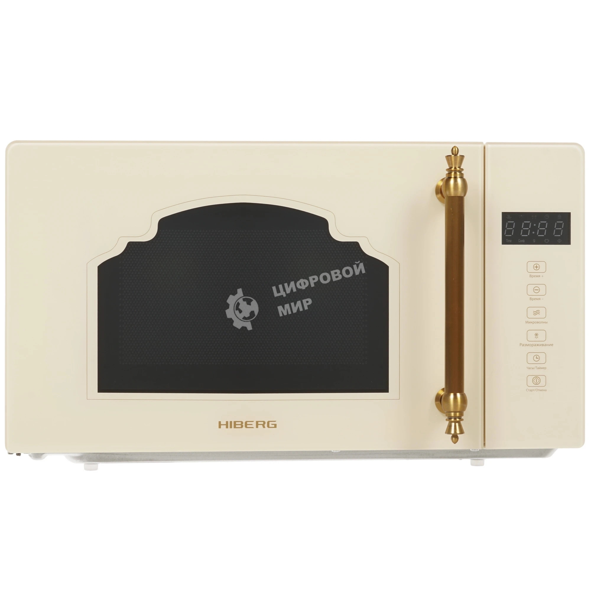 Микроволновая печь HIBERG i-VM 4088 YR бежевый, 20 л, 800 Вт, переключатели - сенсор