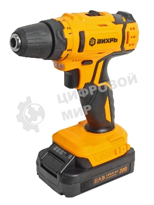 Дрель-шуруповерт Вихрь ДА-К20/2Н, 20 В, 2 Ач, 50 Нм, щеточный