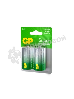 Алкалиновые батарейки GP Super Alkaline G-Tech 13А типоразмера D - 2 шт. на блистере (2 шт.)